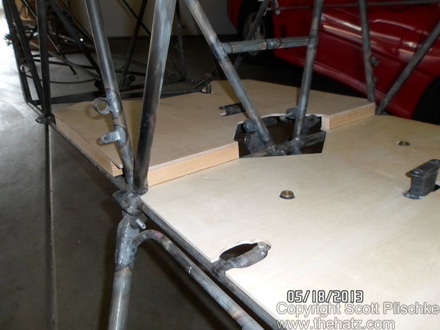Floor board ready for sanding and finishing.