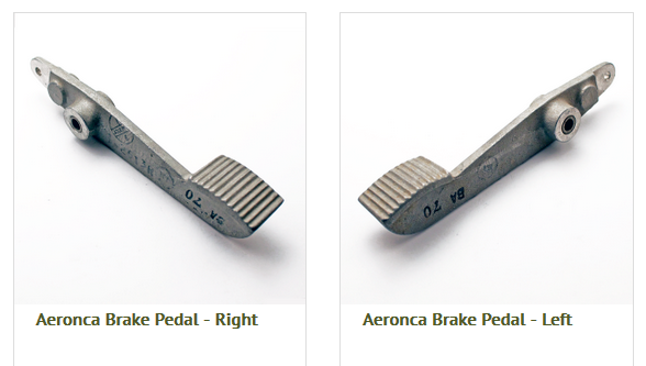 Aeronca brake pedals